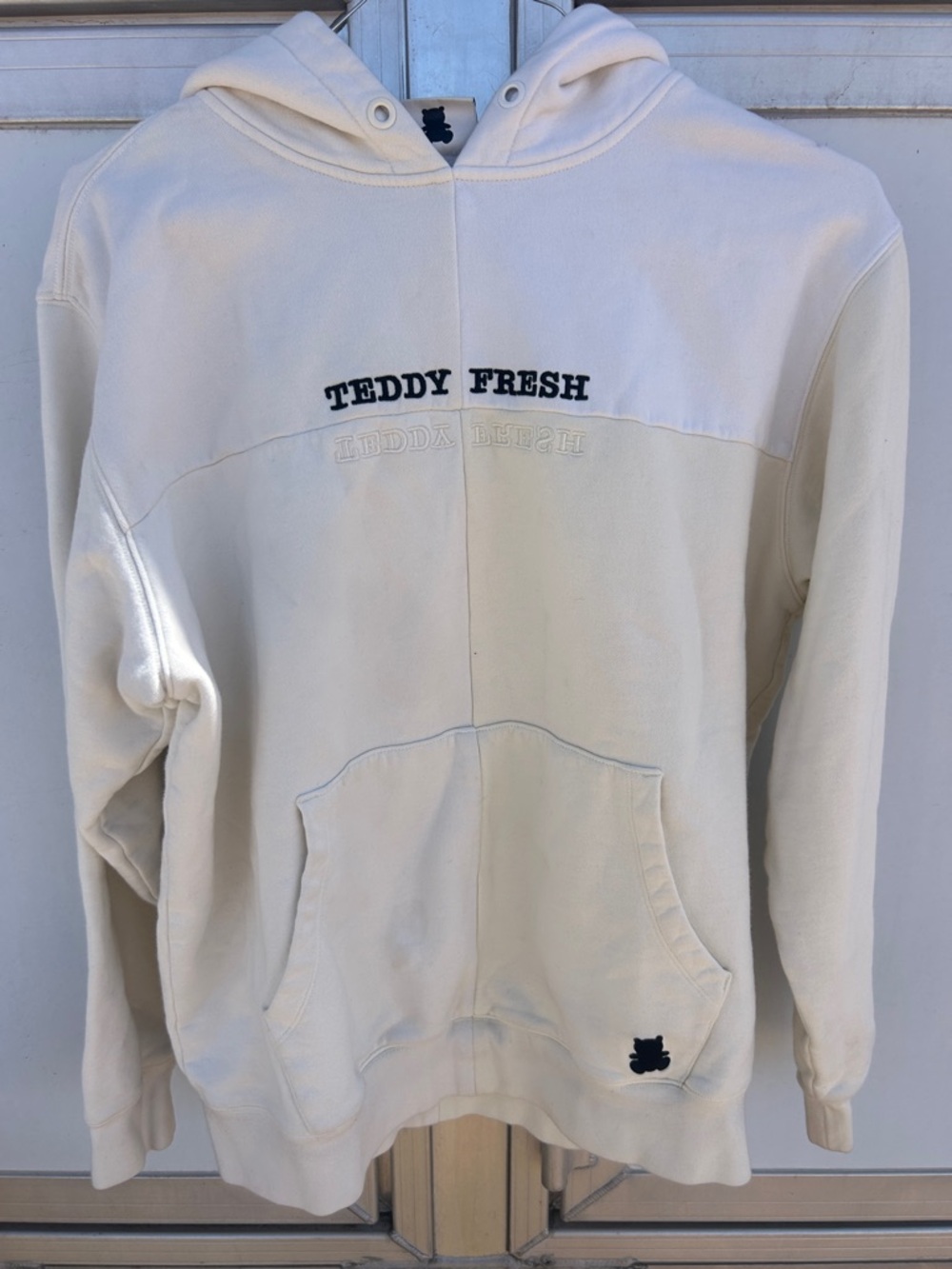 Teddy Fresh 4 way color split Hoodie Sweatshirt